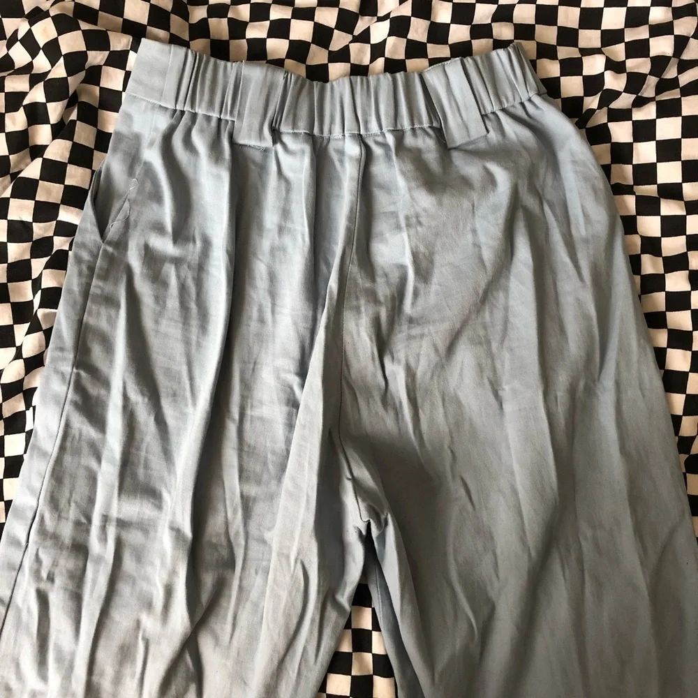 I.AM.GIA Light Blue High-Waist Wide Leg Trousers - Picture 3 of 5